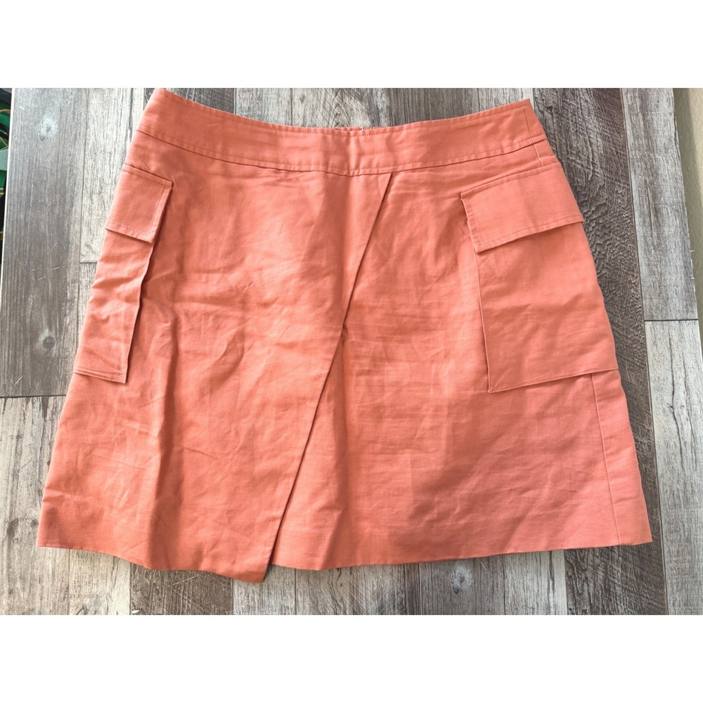 Banana Republic Cargo Mini Skirt Size 12 Coral Utility Summer Casual Y2K